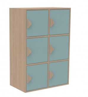 meuble 6 casiers avec portes vertical K'briol